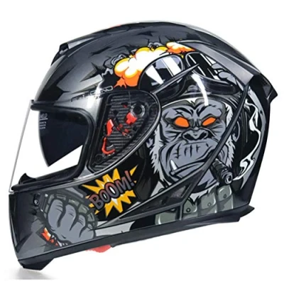 Image of Helmet Motorcycle Full Face Moto Helmets Double Visor Racing Motocross Casco Modular Motorbike Capacete