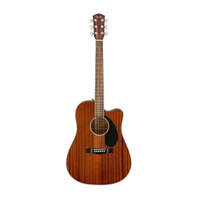 Image of Fender CD 60SCE Dreadnought Electro Acoustic Guitar, All Mahogany, Comes with Free Virtual Lessons