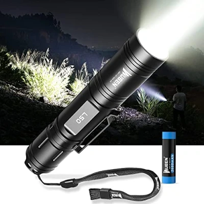 Image of WUBEN L50 Torch Rechargeable Torch, Pocket 1200 Lumens Torches Led Super Bright, Tactical 5 Light Modes for Daily Use, Walking, Camping, Emergency