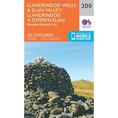 Image of Explorer 200 Llandrindod Wells &amp; Elan Valley Rhayader Map With Digital Version