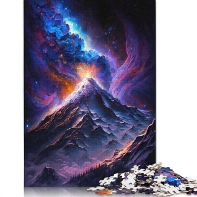 Image of 1000 Piece Jigsaw Puzzles Volcanoes in The Galaxy Puzzle for Adults Cardboard Fun Games (Size 38x26cm)
