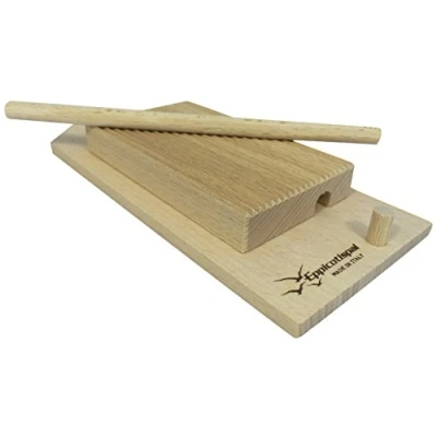 Image of Eppicotispai EP 89 Garganelli and Gnocchi Stripper with Paddle, Natural Beechwood, Brown