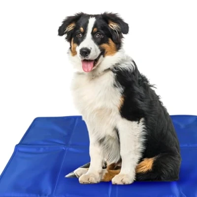 Image of Albert Austin Waterproof Dog Cooling Mat 60 x 40cm with Soft Comfortable Non Toxic Pet Cool Durable Pets Summer Sleeping Mattress Easy to Clean Gel Great for Dogs Cats in Hot