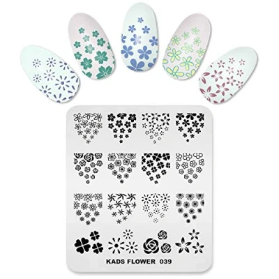 Image of KADS Nail Stamping Plate Flower Nature Art Stamp Template DIY Image Manicure Stencil Tools (FL039)