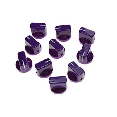 Image of KAISH Pack of 10 Guitar AMP Effect Pedal Knobs Pointer Knob with Set Screw Purple