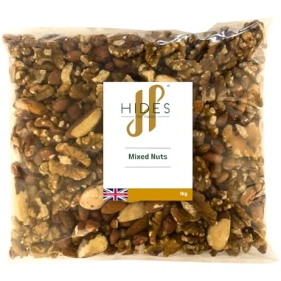 Image of Hides Fine Foods Mixed Nuts 1kg GMO Free Suitable for Vegetarians Great Baking Flapjacks, Breakfast Granola Trail Mix Cooking Snacking