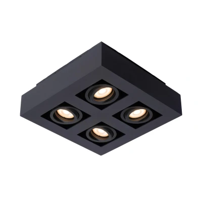 Image of Xirax Modern Ceiling Spotlight LED Dim to warm GU10 4x5W 2200K/3000K Black