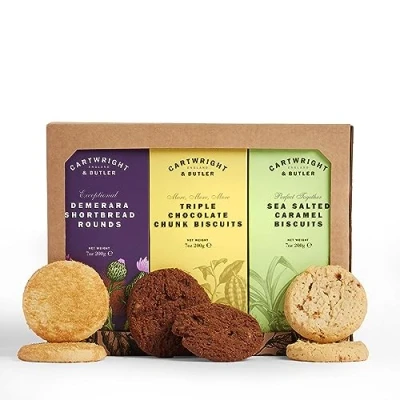 Image of Cartwright &amp; Butler Trio of Biscuits Birthday Treats, Thank You Gift, Thinking You, Father&#039;s Day Mother Gift