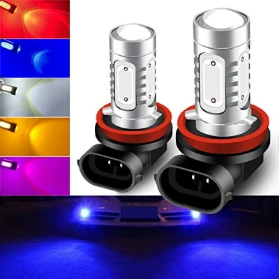 Image of 2pcs SUPER Bright Blue H11/H8 LED Bulbs for Fog Lights 7.5W COB Lamp Driving DRL 12V