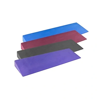 Image of Yoga Mad EVA Wedge Lightweight Foam Non Slip for Wrists and Hands Slanting Professionals Beginners in Pilates (Burgundy)