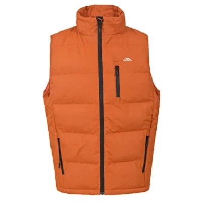 Image of Trespass Men&#039;s Clasp Padded Gilet, Burnt Orange, XXL UK