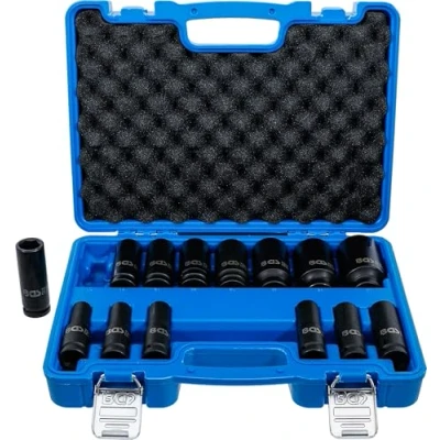 Image of BGS 5207 Impact Socket Set, Hexagon 12.5 mm (1/2&quot;) Drive 10 32 14 pcs.