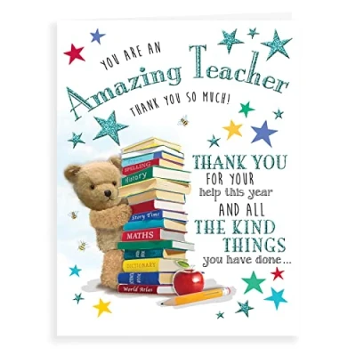 Image of Regal Publishing Cute Thank You Card Teacher 8 x 6 inches