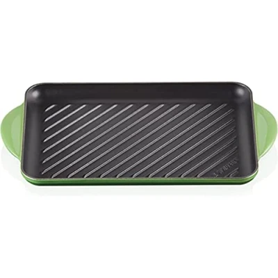 Image of Le Creuset Bamboo Cast Iron 32cm Rectangular Grill