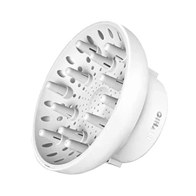 Image of GIHALI Universal Hair Diffuser &quot;Newly Upgraded Strong Holding&quot; Adaptable for Dryers with D 4.4cm to 6.6cm Curly or Wavy (Pearl White)
