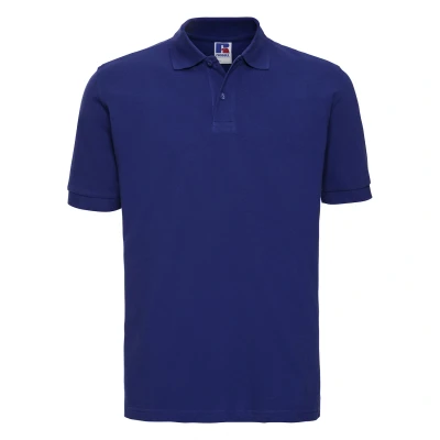 Image of Russell Athletic Mens Classic Cotton Pique Polo Shirt (Bright Royal Blue) Navy/Blue Size Medium