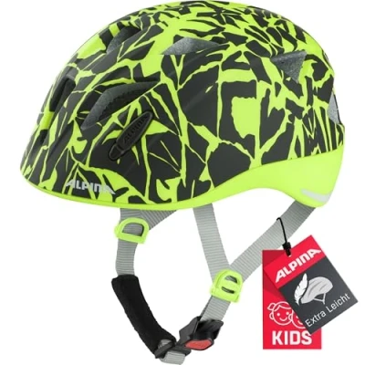 Image of ALPINA Unisex Children, XIMO L.E. cycling helmet, black neon sparkle matt, 49 54 cm
