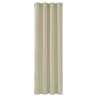 Image of Deconovo Thermal Insulated Blackout Curtain Ring Top for Livingroom 52&quot;x 63&quot; Beige 1 PANEL