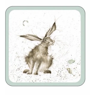 Image of Wrendale Designs Individual Cork Backed Coaster Hare