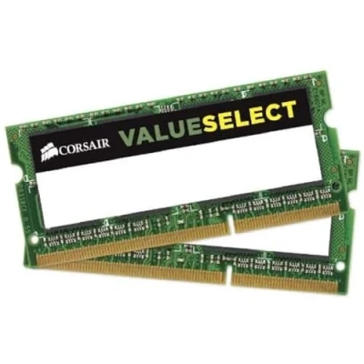 Image of Corsair Value Select SODIMM 8GB (2x4GB) DDR3L 1600MHz C11 Memory for Laptop/Notebooks Black