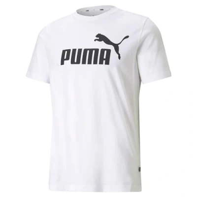 Image of Puma LOGO TEE Print Tshirt, Men&#039;s, Size: 3XL, White