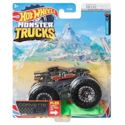 Image of Hot Wheels Monster Trucks Corvette 1:64 Diecast
