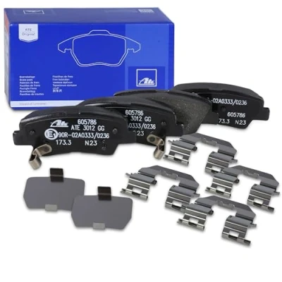 Image of 48413341A0 Brake pad set ATE 13.0460 5786.2 with acoustic wear warning anti squeak plate accessories HYUNDAI: Tucson, ix35, Sonata V