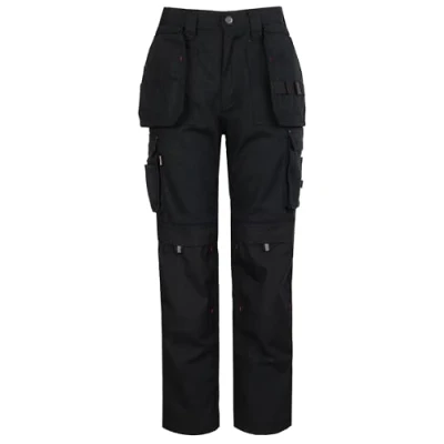 Image of TuffStuff Extreme Work Trousers 36 Waist Black Cargo For Men Triple Stitched Seams Detachable Holster Pocket Features Knee Pad Pockets Men&#039;s