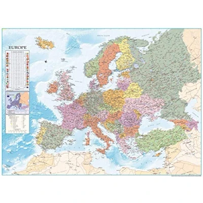 Image of Close Up Europe Map XXXL Poster Flags (135cm x 100cm) + a surprise poster!