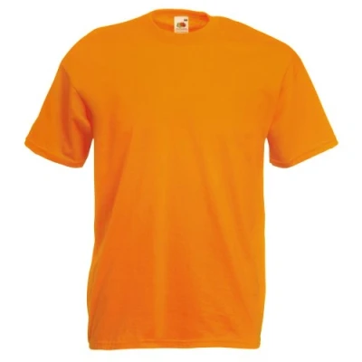Image of Fruit of the Loom Men&#039;s Short Sleeved T Shirt Orange Small