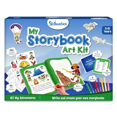 Image of Skillmatics Storybook Art Kit All My Adventures for Kids, Write &amp; Create Storybooks, Creative Activity Boys Girls, DIY Kit, 150+ Stickers, Christmas Gifts Ages 5, 6, 7, 8, 9, 10