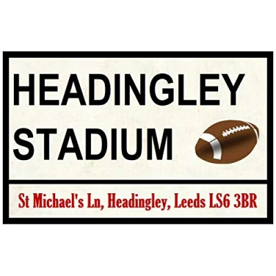 Image of Inga Rugby Road Street Signs (Headingley Stadium) Metal Tin Sign/Retro Decor Plaque 8X12 inch