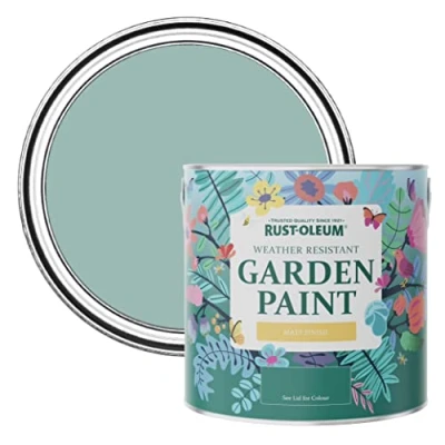 Image of Rust Oleum Blue Mould Resistant Garden Paint In Matt Finish Coastal 2.5L
