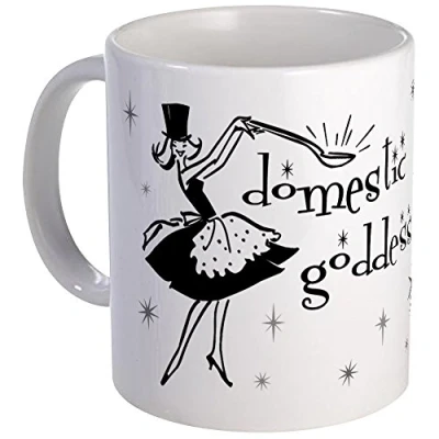Image of BAAROO Domestic Goddess Mug Ceramic Coffee Mug, Tea Cup 11 oz