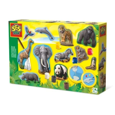 Image of SES Creative 1132 Casting &amp; Painting Animals, Mixed Colours, for 5 years to 9