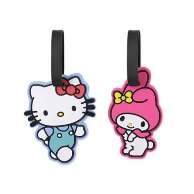 Image of Hello Kitty &amp; My Melody 2 Piece Duo Travel Luggage Tags