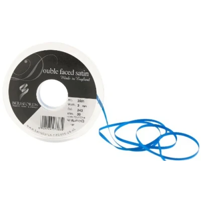 Image of Berisfords Ribbon, Blue, 3 mm