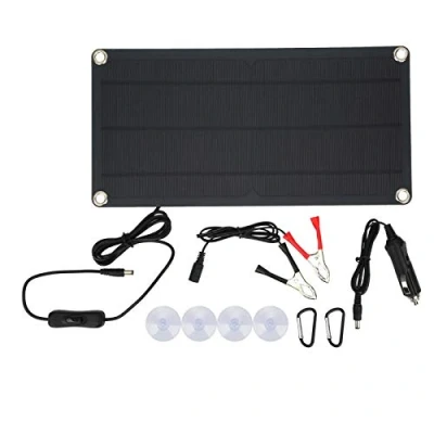 Image of Solar Panel Kit, Panel, Portable 12V 10W Compact for Outdoor Camping