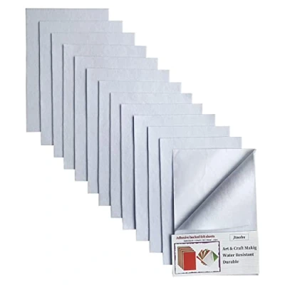 Image of Jtnohx Self Adhesive Felt Sheets, 12 Pieces Sticky Drawer Liner, 20x30cm Sheets with Adhesive, for Crafts (White)