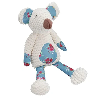 Image of AB Tools Medium Maisie Mouse Dog Puppy Toy Comfort Squeaky Plush Beige Soft Play Gift