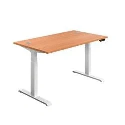 Image of Economy Sit Stand Desk 1200 X 800 Beech White