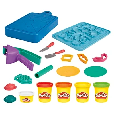 Image of Play Doh Little Chef Starter Set with 14 Kitchen Accessories, Preschool Toys