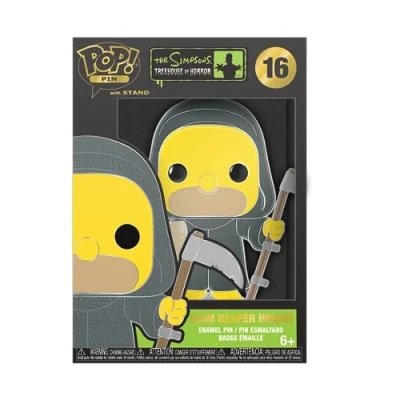 Image of Funko Large Enamel Pin HORROR: Simpsons HOMER Simpson the Pins Cute Collectable Novelty Brooch for Backpacks &amp; Bags Gift Idea Official Merchandise