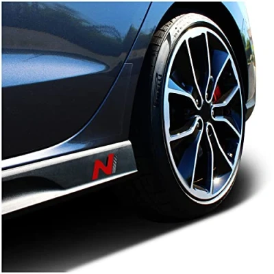 Image of Side Sill Protection Films, Protector, Self Adhesive with Logo, Specially Designed for Car K055 (Black/Red/Carbon)