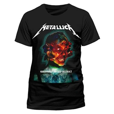 Image of Official Metallica Hardwired to Self Destruct Album Cover Mens Black T Shirt (Medium)