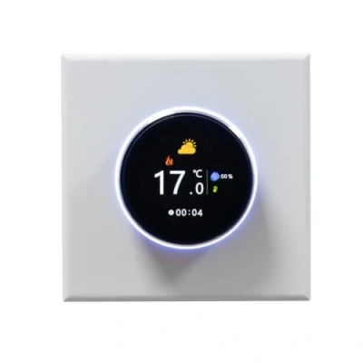 Image of Adept Technology Smart Dial WiFi Thermostat Underfloor Heating Temperature Manual and Smartphone Control System, Touch Screen Programmable Thermostat, Save Energy Costs, White