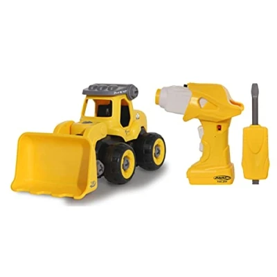 Image of Wheel Loader First RC Kit 27 Pieces with Cordless Screwdriver from 3 Years, Slip Clutch, Interchangeable Insert, Robust Plastic, Rubber Tyres, Promotes Fine Motor Skills and Technical Understanding