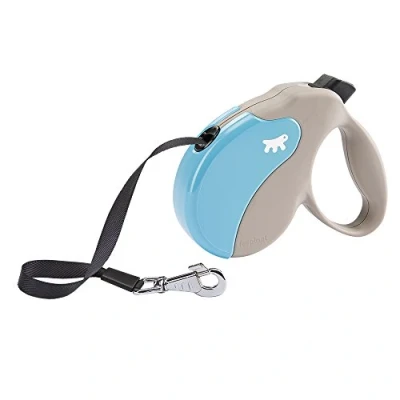 Image of Ferplast Retractable Dog Lead Extendible Leash AMIGO TAPE L, Extendable tape, 5 m, max 50 kg, Light Blue