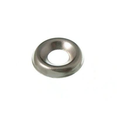 Image of SCREW CUP SURFACE FINISHING WASHERS No. 8 CP CHROME PLATED ( pack of 100 )