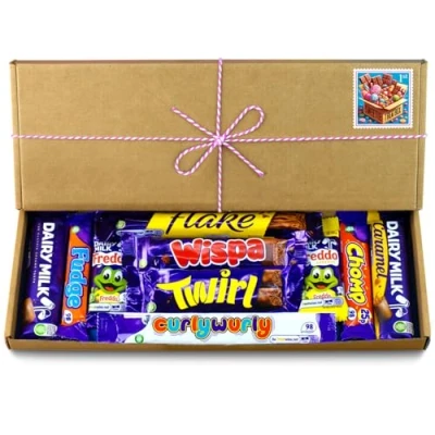 Image of Chocolate Hamper, Letterbox Gift Box of 10 Fullsize Dairy Milk bars, Ideal Gifts For Women &amp; Him